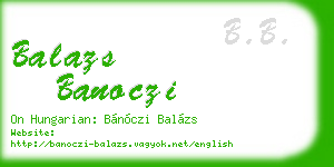 balazs banoczi business card
