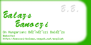 balazs banoczi business card